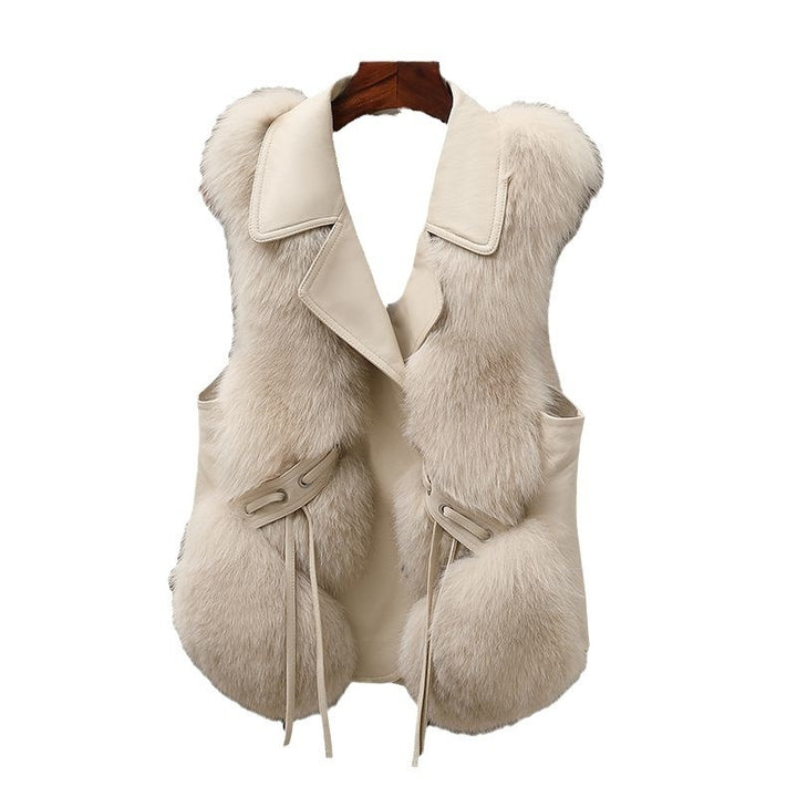 H&F Patchwork Fur Vest c