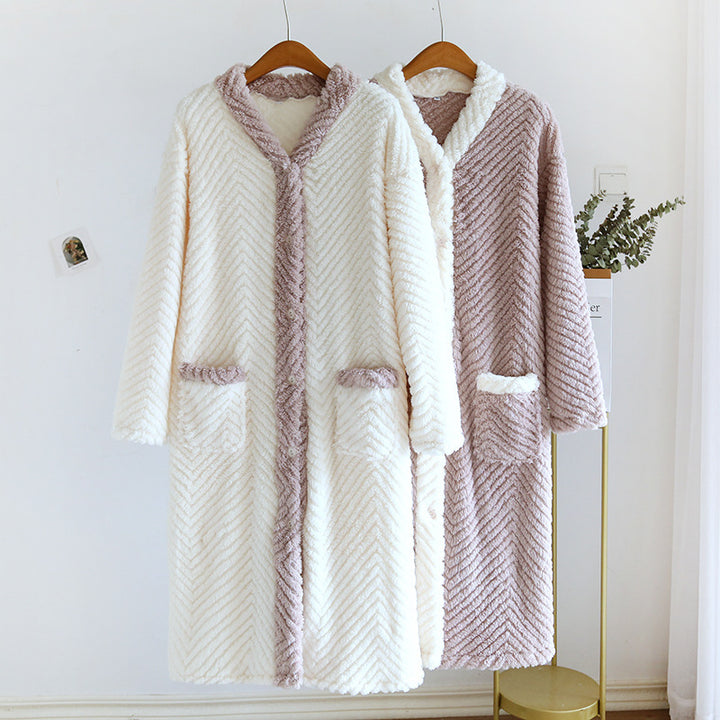 H&F Velvet Nightdress Pajamas c
