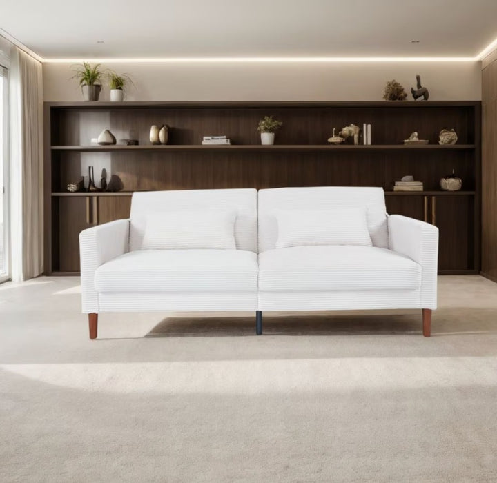 H&F Stylish Corduroy Loveseat c