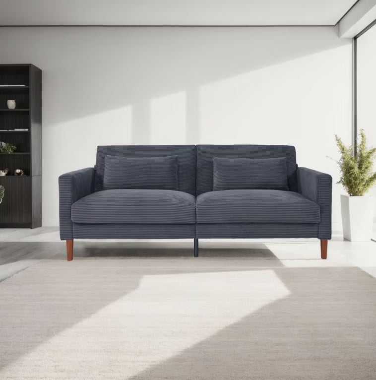H&F Stylish Corduroy Loveseat c
