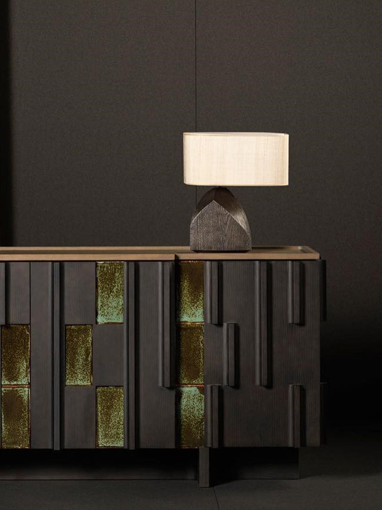 Artistic Japanese Lamp — Black + Bronze.