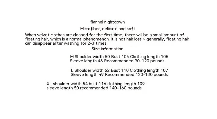 H&F Velvet Nightdress Pajamas c