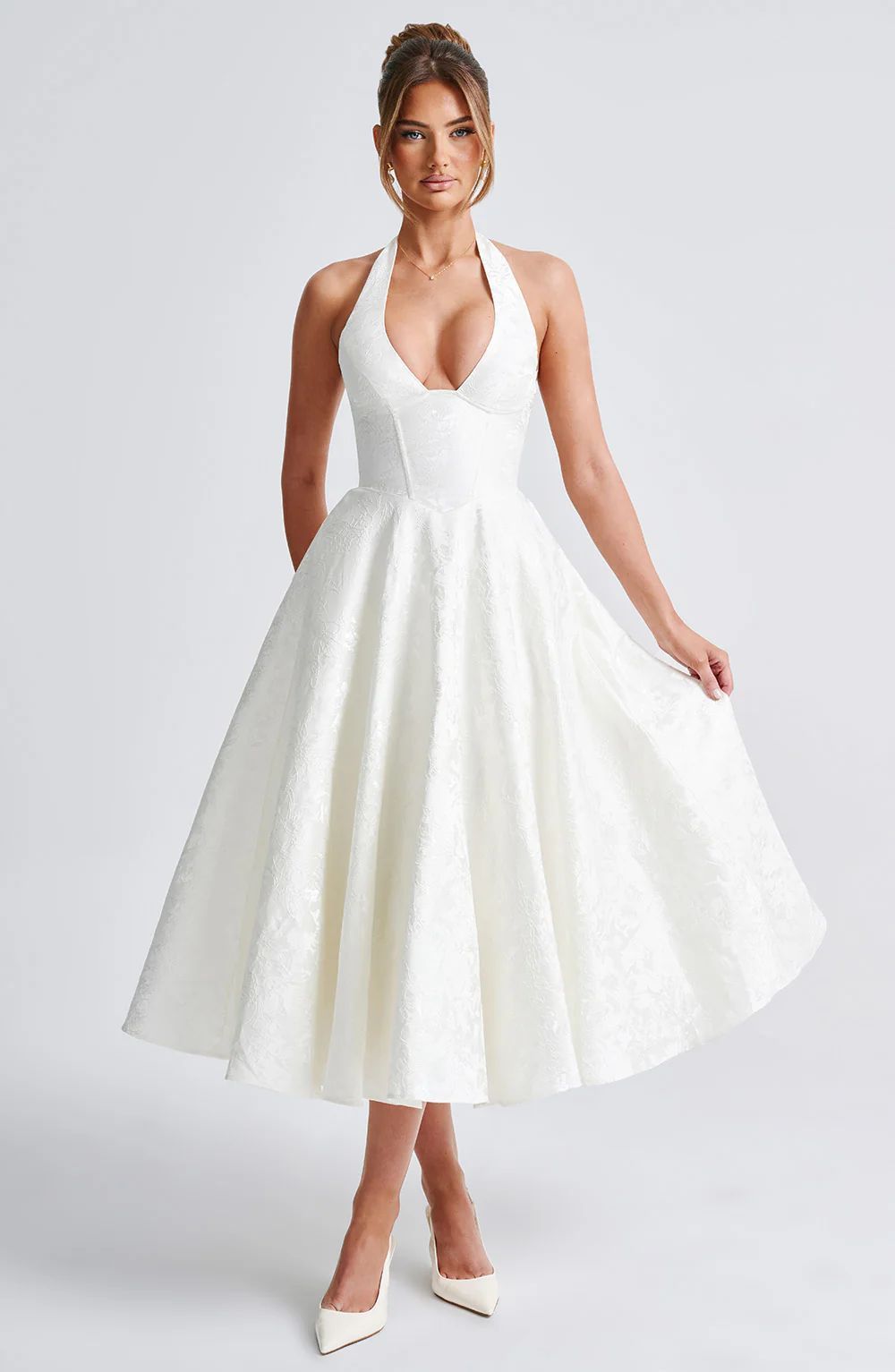 V-neck Halter Sleeveless Dress