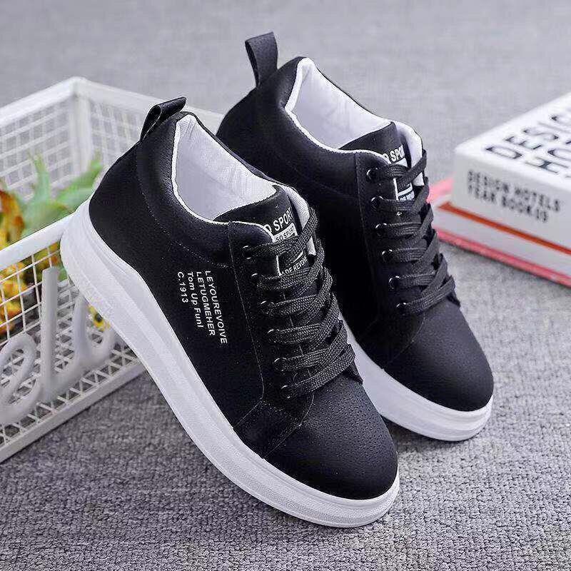 H&F Thick-Soled Velvet Sneakers c