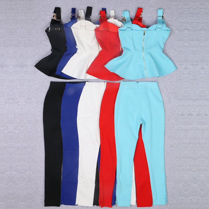 Low-cut Camisole + Tights Suit