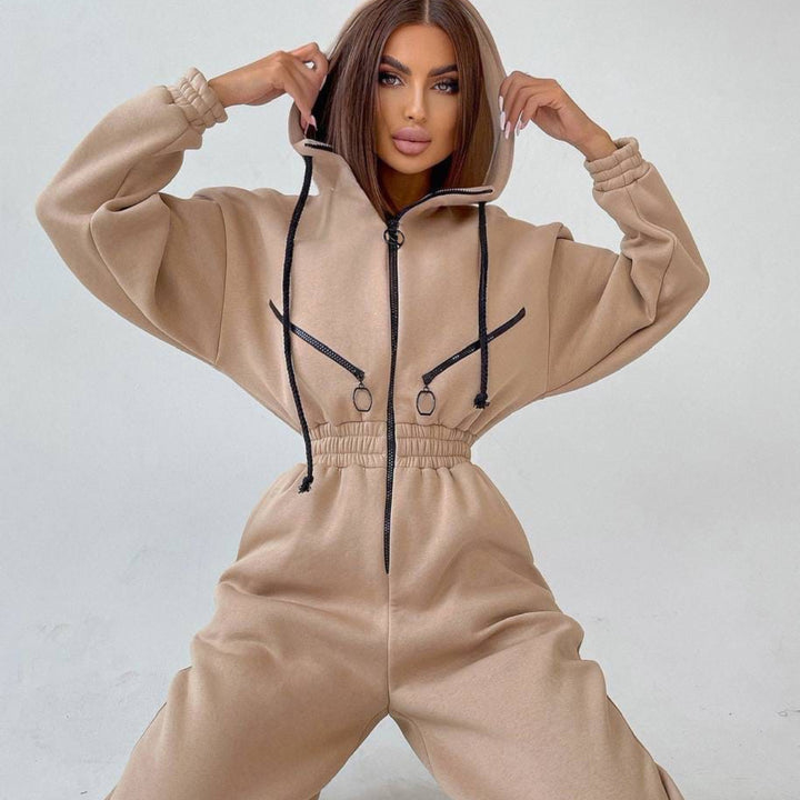 H&F Hooded Casual Jumpsuit c