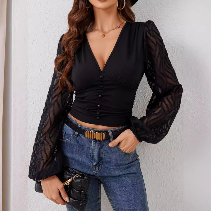 H&F Chiffon Lantern Top c