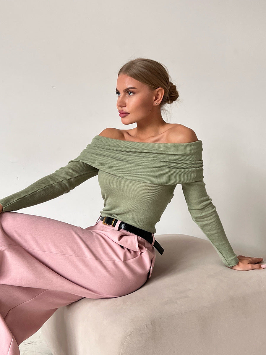 H&F Cashmere Off-Neck Sweater c
