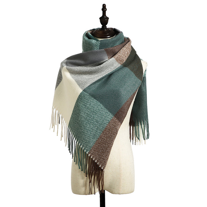 H&F Cashmere Tassel Scarf c
