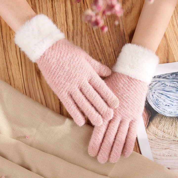 H&F Cute Wool Gloves c