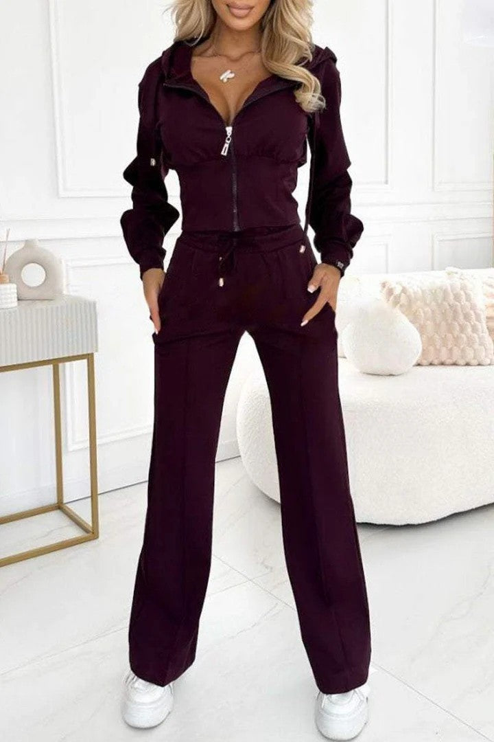 H&F Hooded Zipper Set c