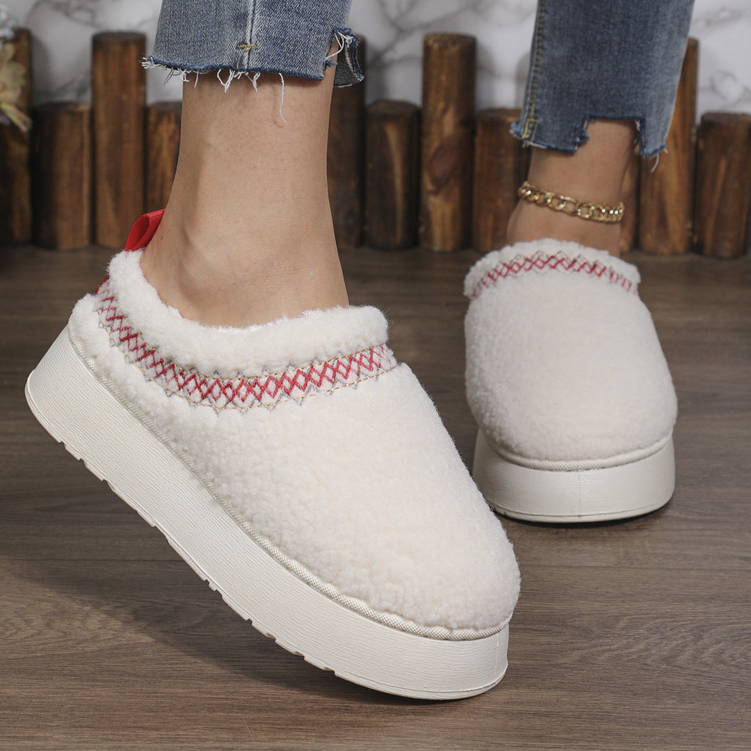 H&F Ethnic Plush Slippers c