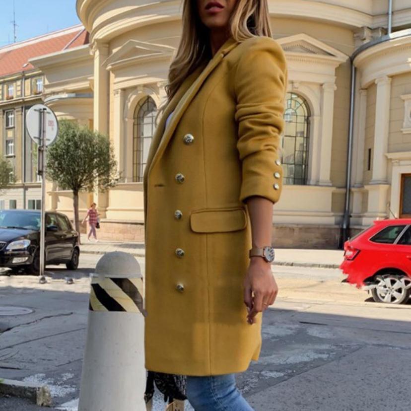 H&F Double-breasted Woolen Coat c