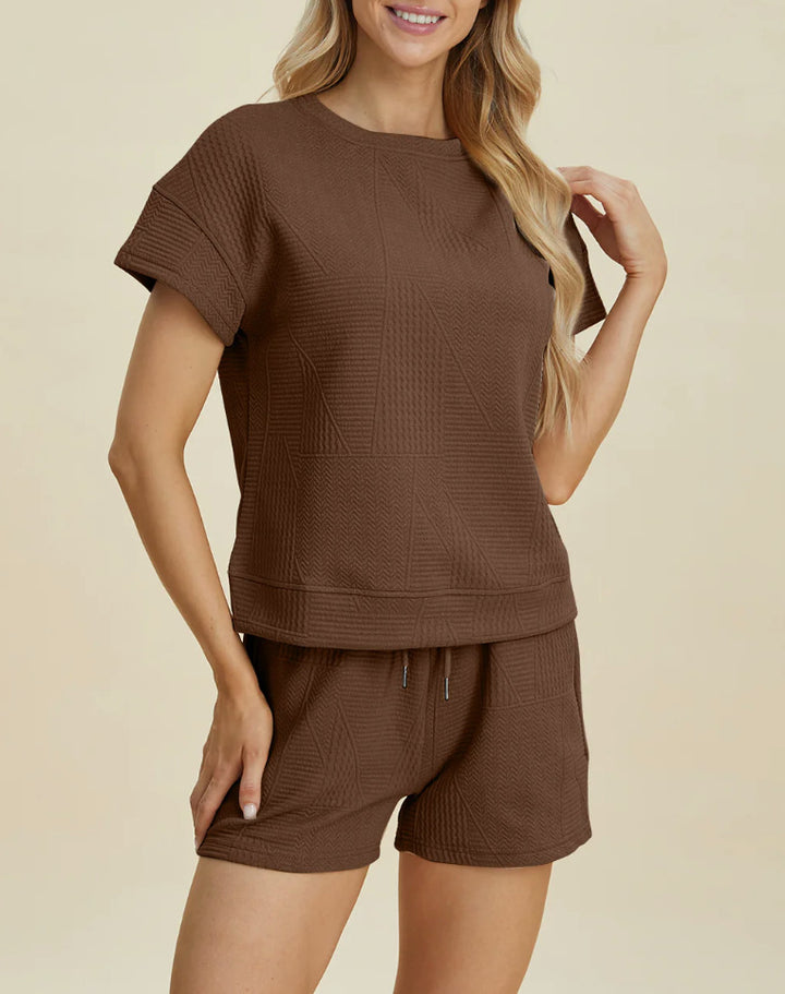 H&F Textured Shorts Suit c