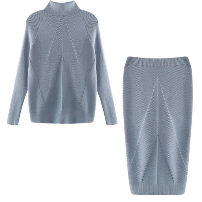 H&F Turtleneck Knit Skirt c