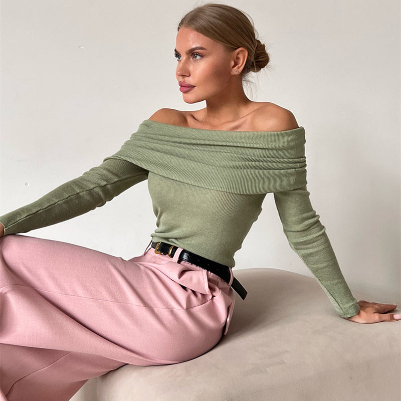 H&F Cashmere Off-Neck Sweater c