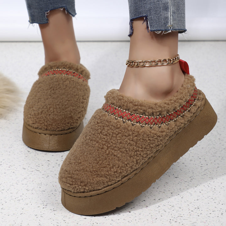 H&F Ethnic Plush Slippers c