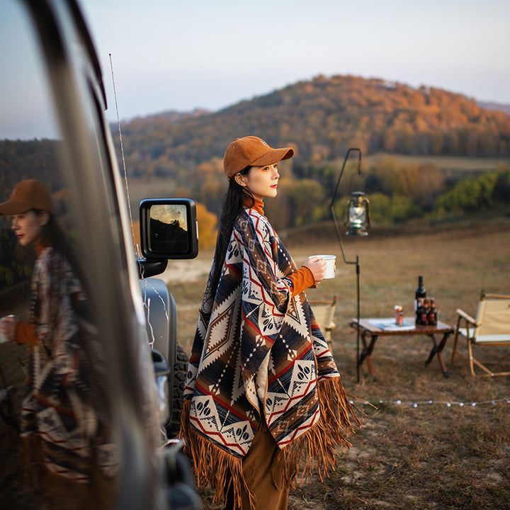 Tassel Cape Shawl