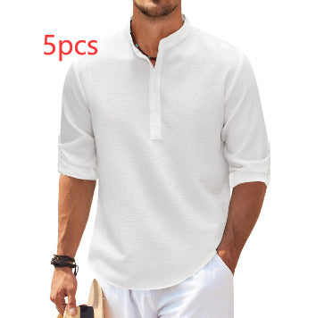 H&F Casual Stand Collar Shirt c