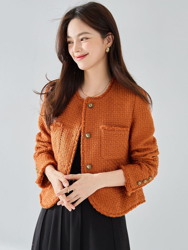 H&F Tweed Fringe Coat c