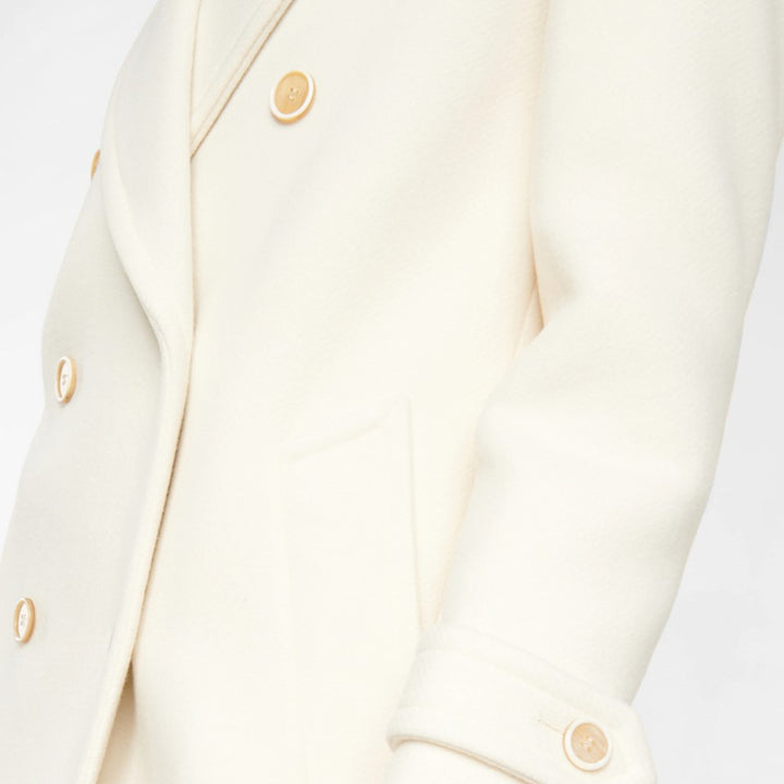 H&F White Double Breasted Coat c