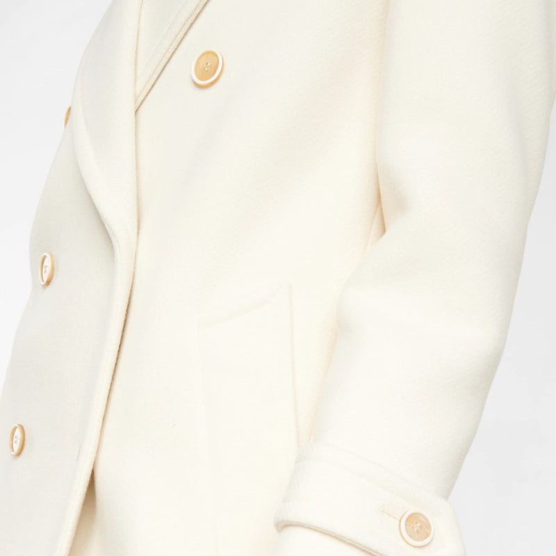H&F White Double Breasted Coat c