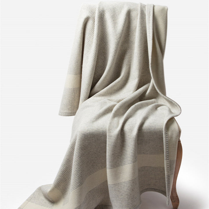 H&F Wool Lattice Blanket c