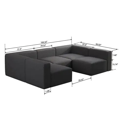 H&F Modular Sectional Sofa c