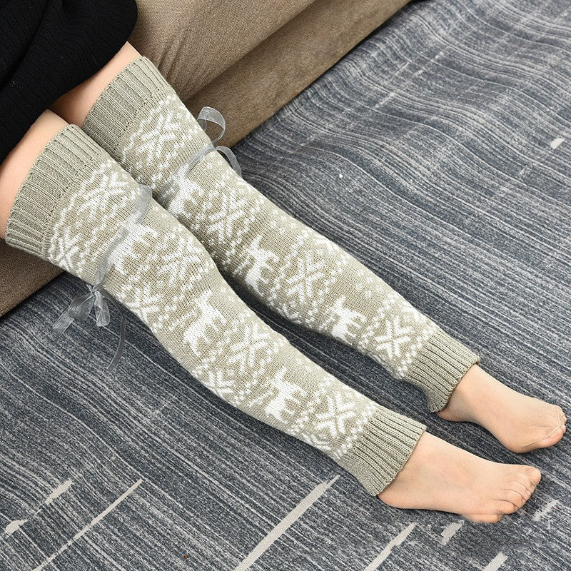 H&F Wool Overknee Socks c