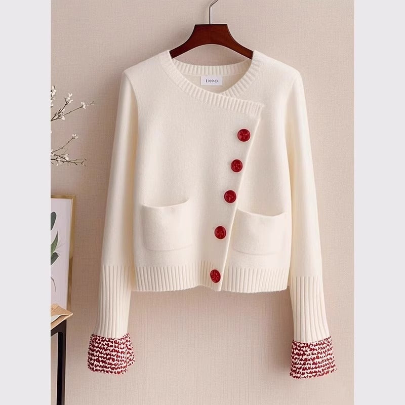 H&F White Knitted Cardigan c