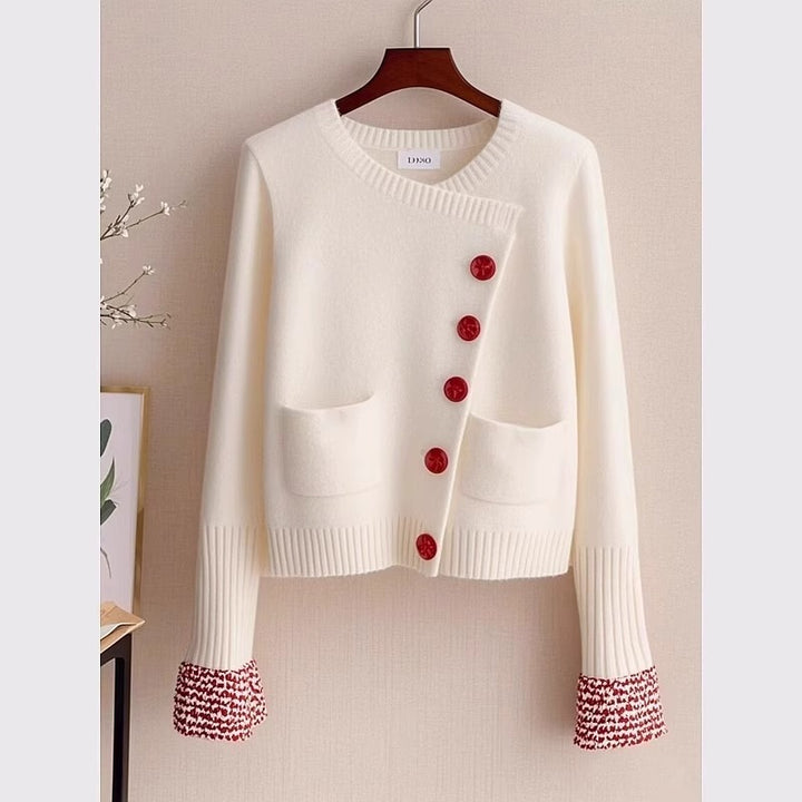 H&F White Knitted Cardigan c