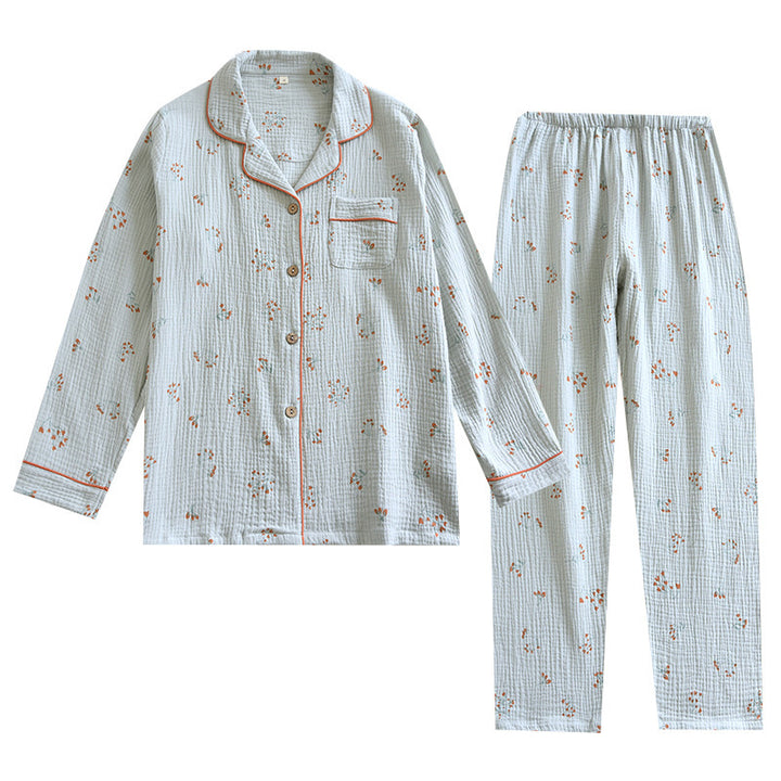H&F Lapel Floral Pajamas c