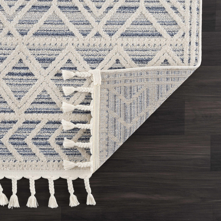 Magnolia Embossed Blue 2302 Area Rug - Clearance
