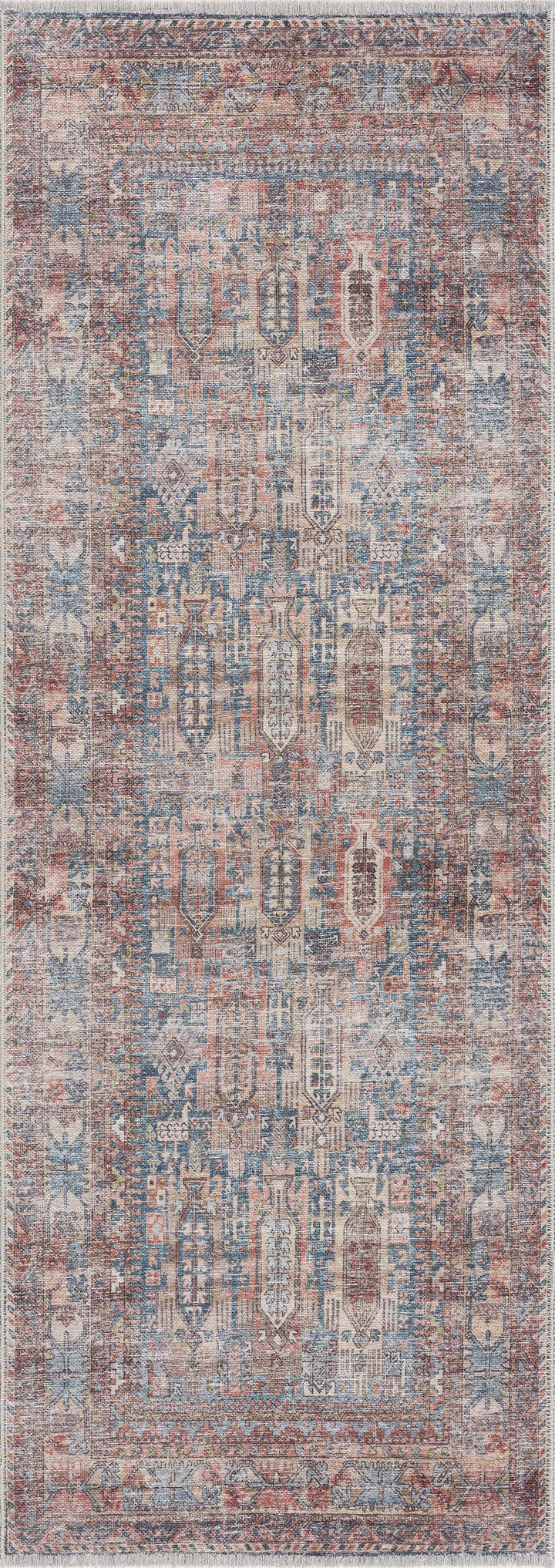 Burnt Orange Holi-2300 Washable Area Rug