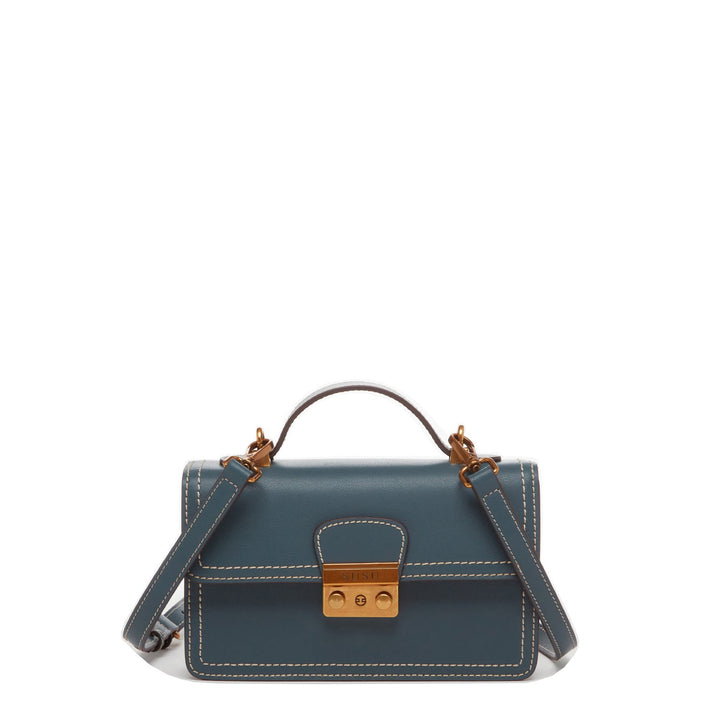 H&F Blue Leather Crossbody d