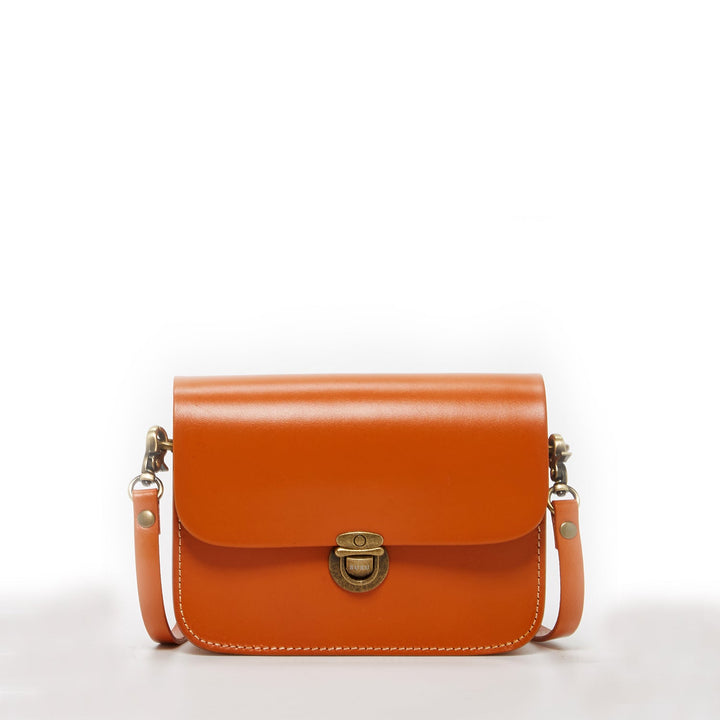 H&F Brown Leather Crossbody d