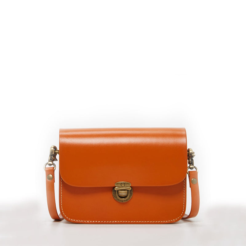 H&F Brown Leather Crossbody d