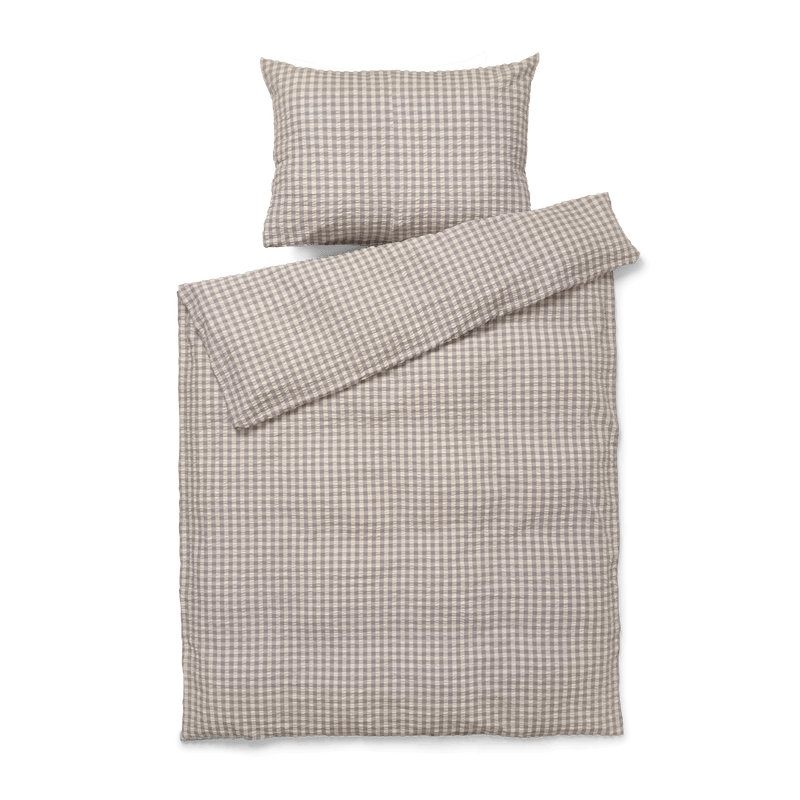 JUNA Bæk&Bølge Duvet Cover Set, Twin, Grey/Birch