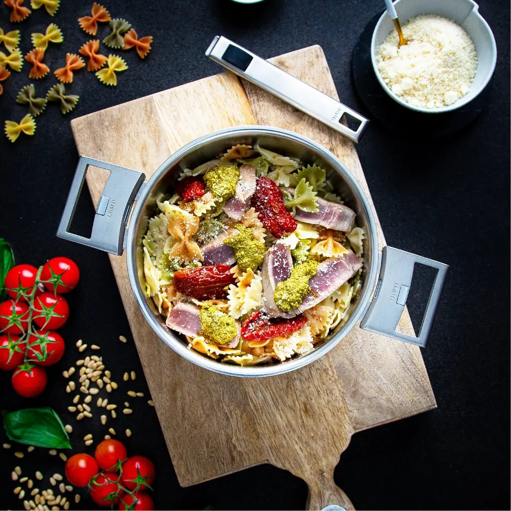 Stewpan with glass lid