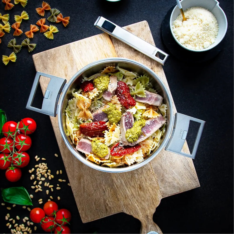 Stewpan with glass lid