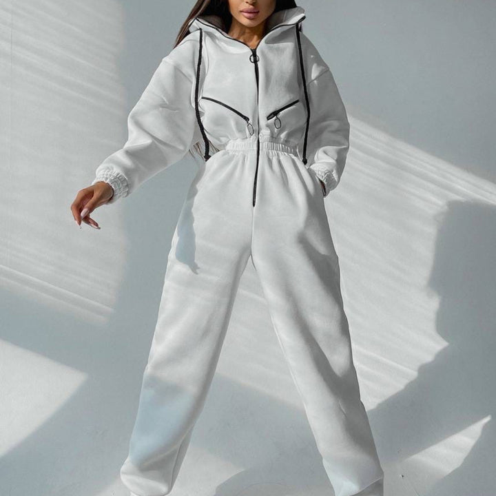H&F Hooded Casual Jumpsuit c