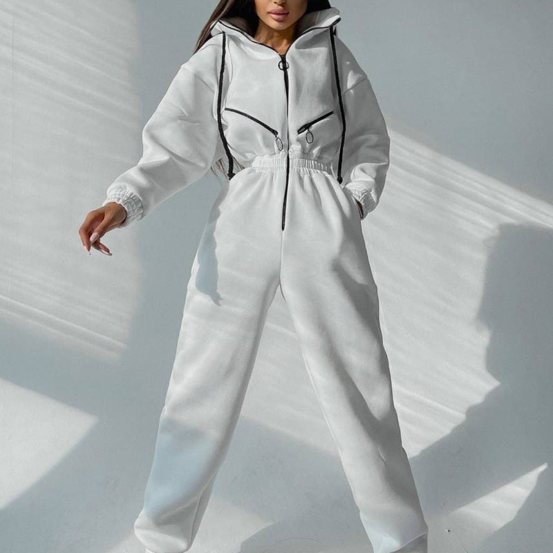 H&F Hooded Casual Jumpsuit c