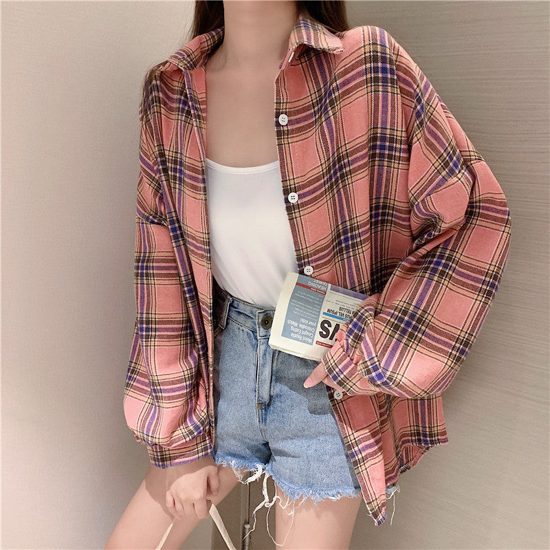 H&F Retro Plaid Shirt c