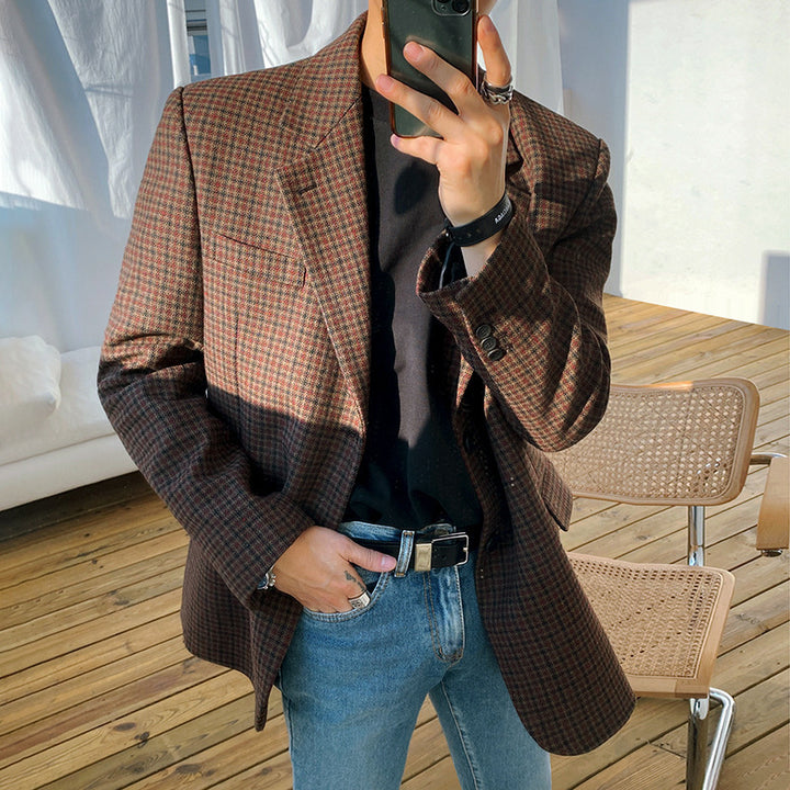H&F Houndstooth Wool Coat c