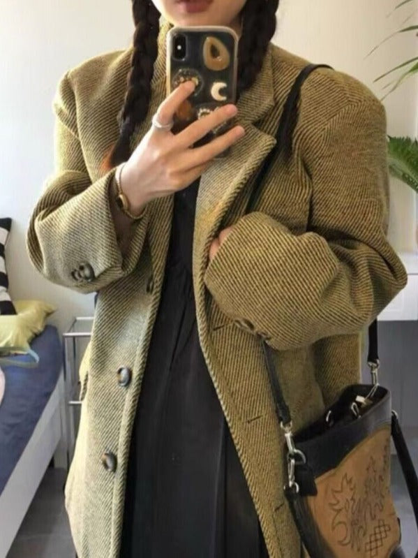H&F Woolen Thickened Coat c