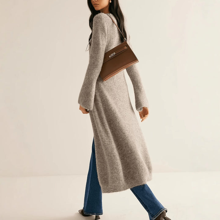 French Retro Long Cardigan