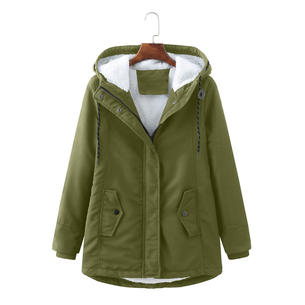 H&F Hooded Lambswool Parka c