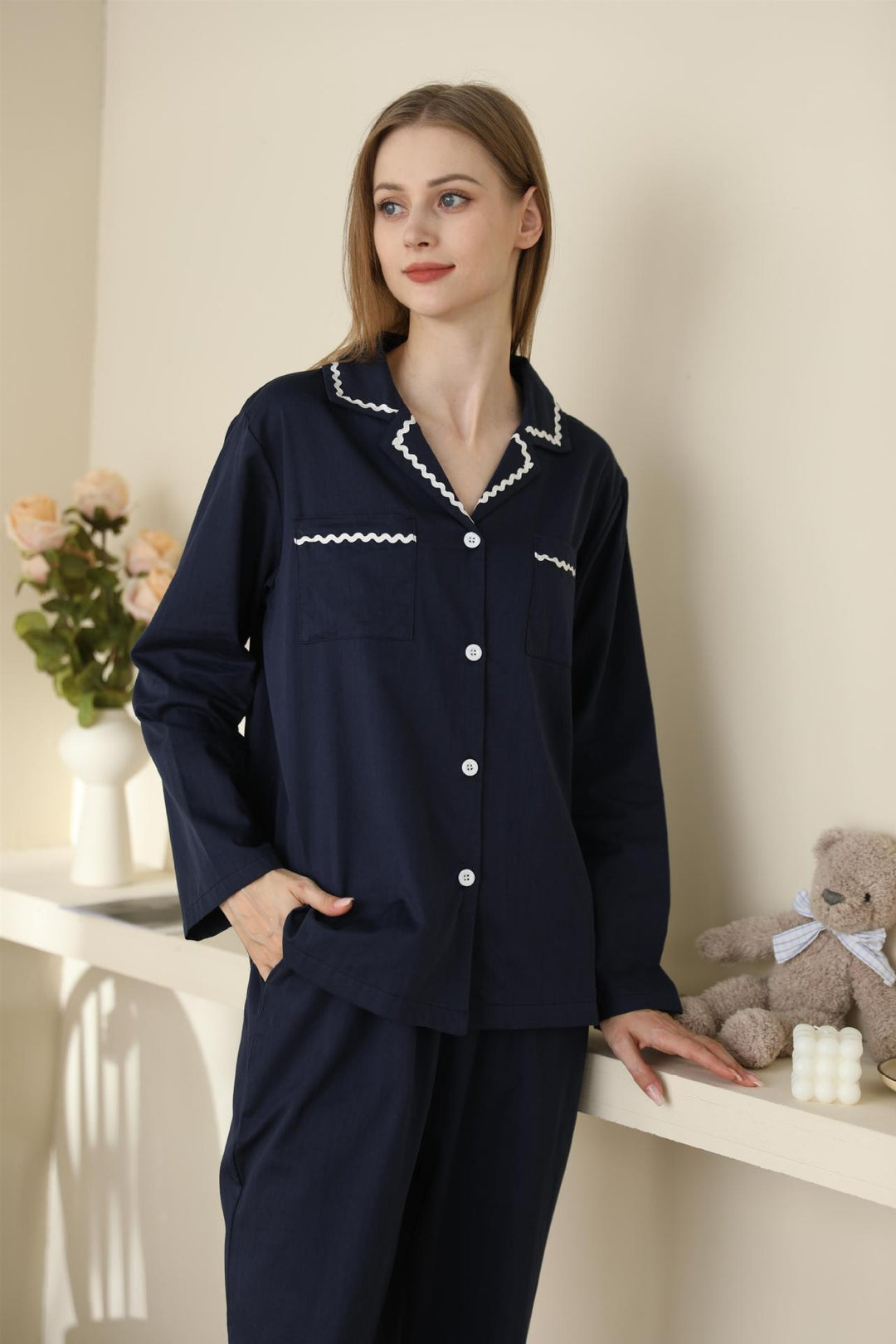 H&F Suit Collar Pajamas c