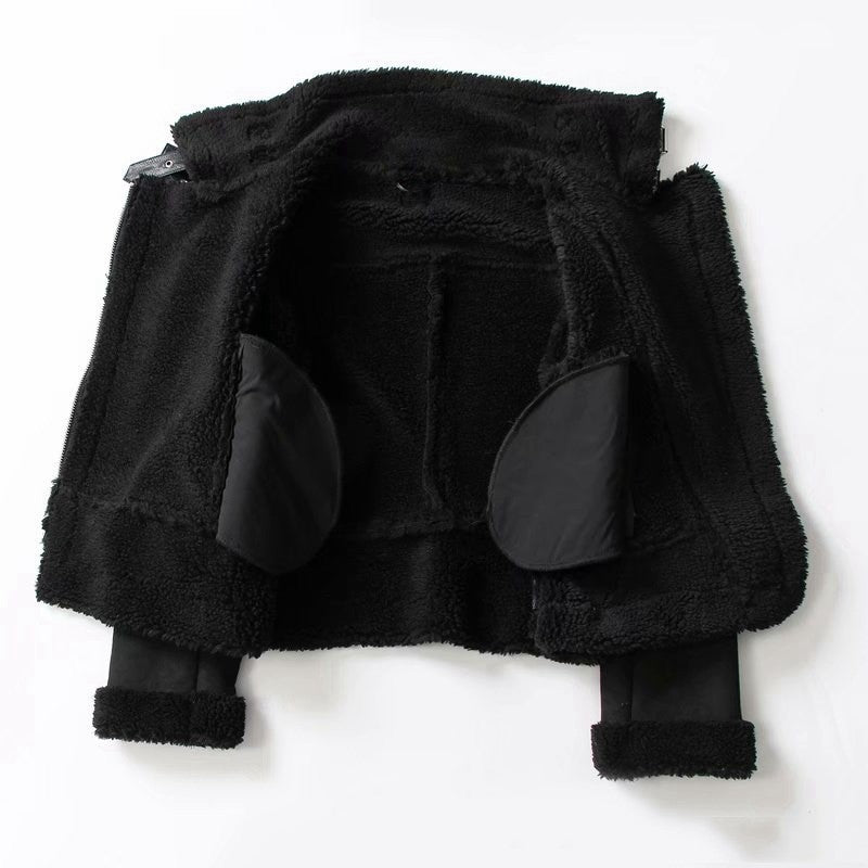 H&F Suede Lapel Jacket c