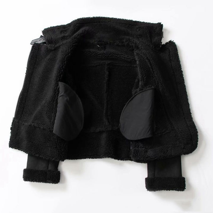 H&F Suede Lapel Jacket c